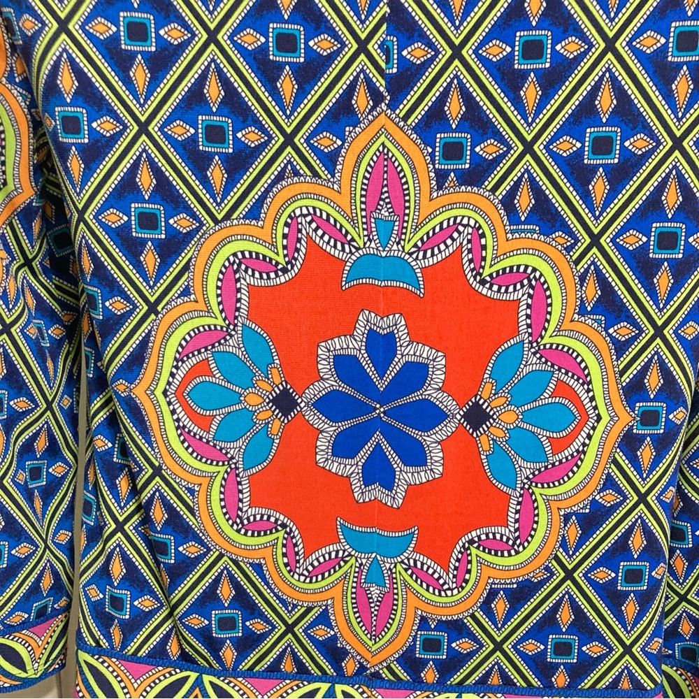 LAUNDRY By Shelli Segal Bohemian Mandala Geometric Dress Women XS - Picture 7 of 14